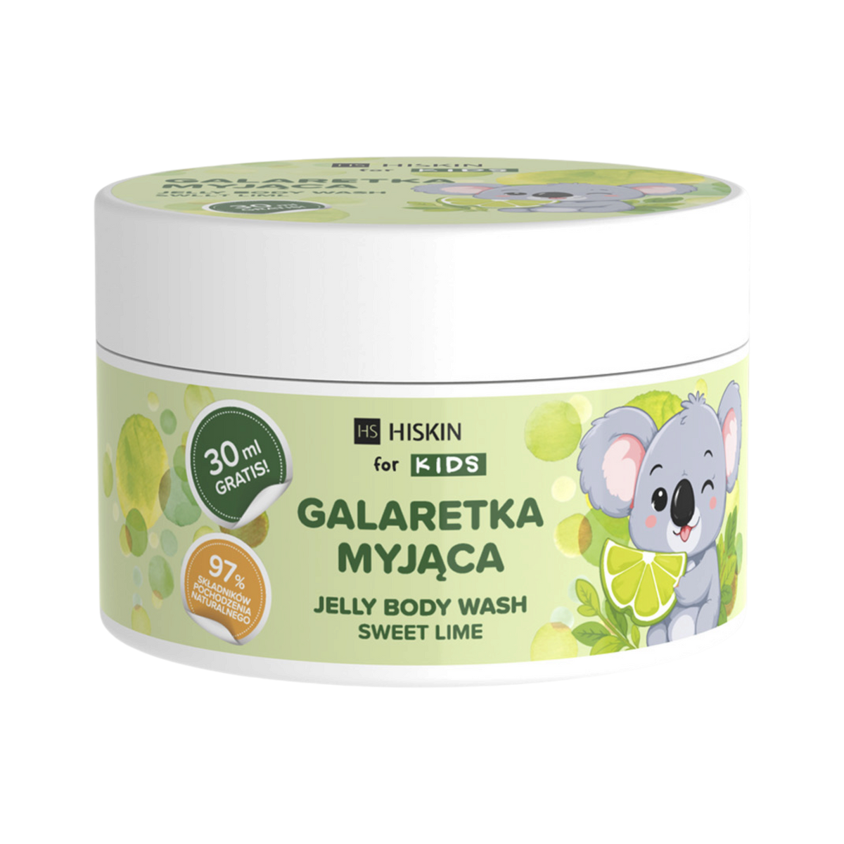HISKIN FOR KIDS Gelatina lavante, Sweet Lime 180 ml
