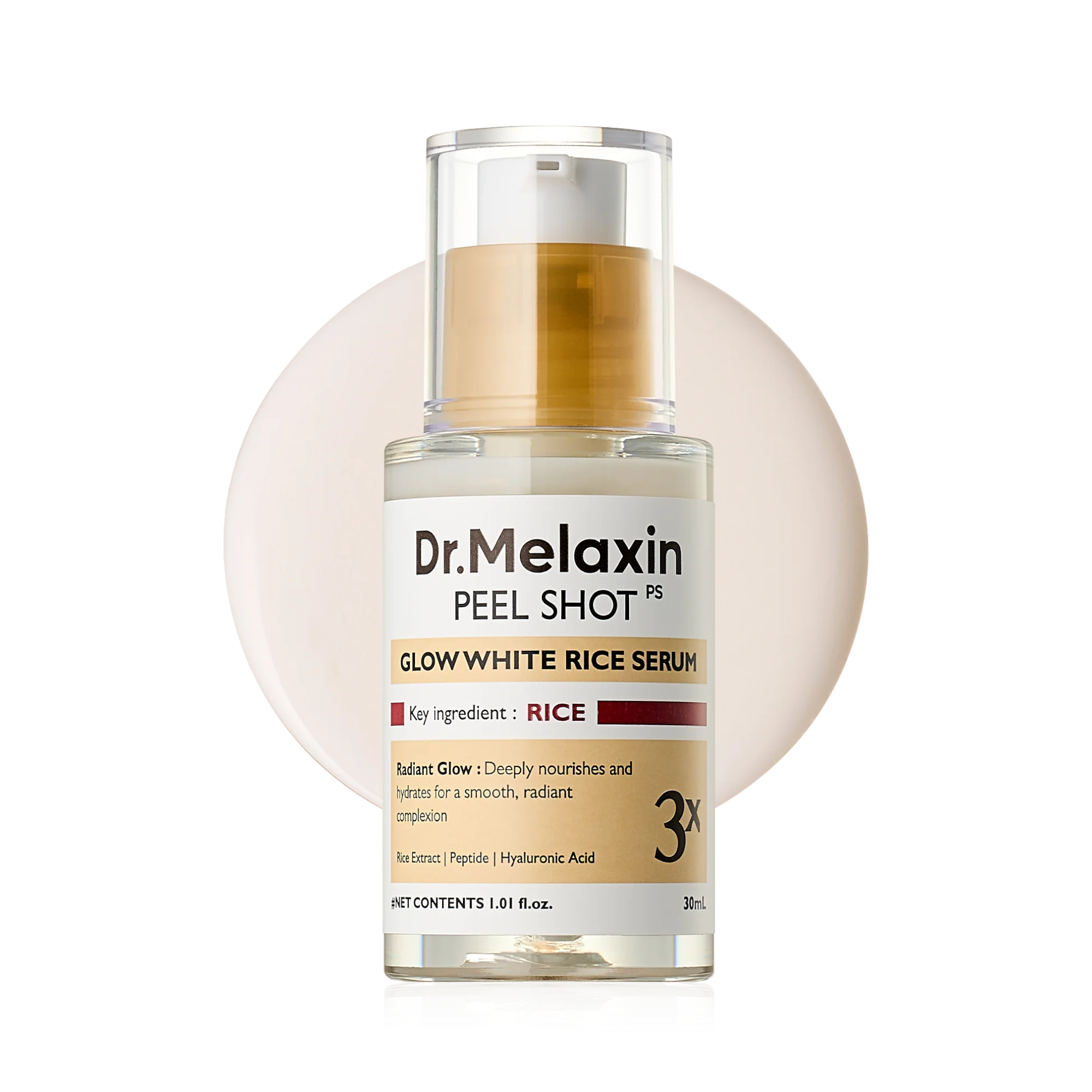 DR.MELAXIN PEEL SHOT GLOW WHITE RICE SERUM Siero viso idratante illuminante 30 ml