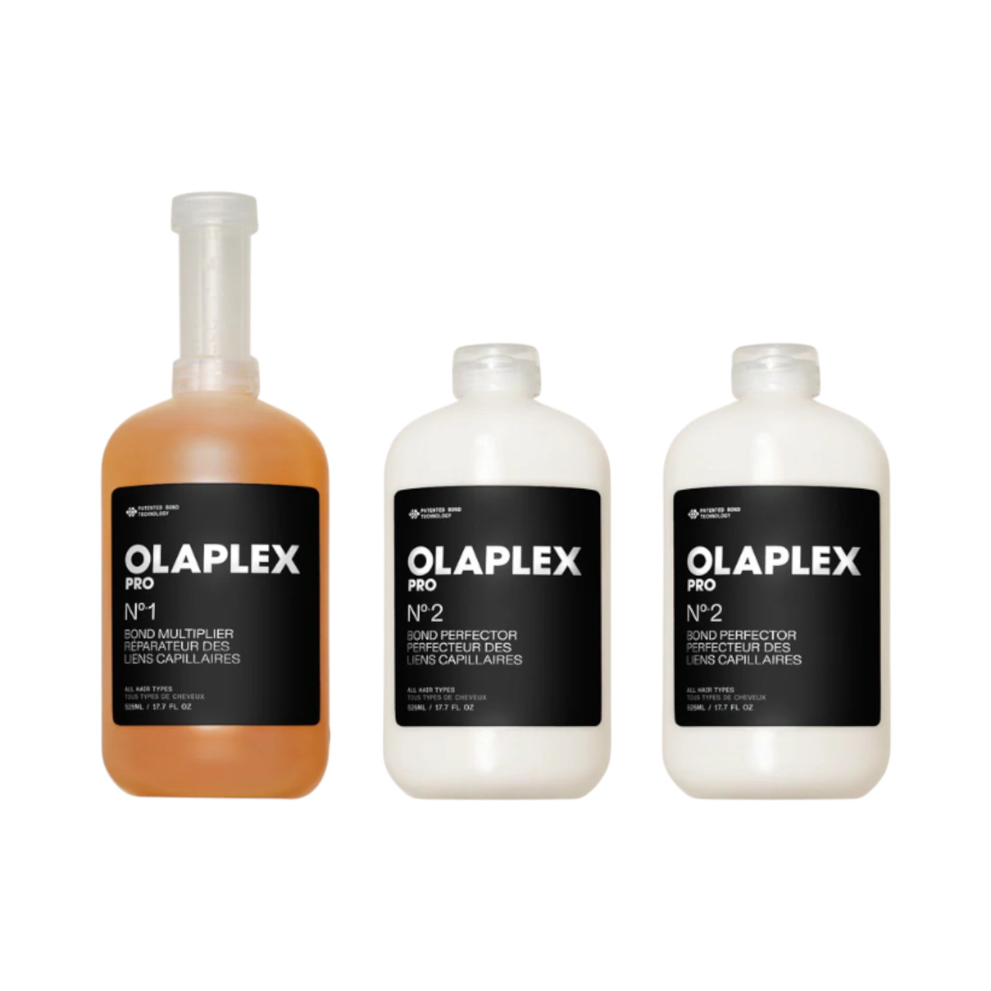 OLAPLEX PRO EXCLUSIVE ORIGINAL BOND BUILDING KIT Set professionale per la cura dei capelli N°1 Bond Multiplier 525 ml + N°2 Bond Perfector 2 x 525 ml #2
