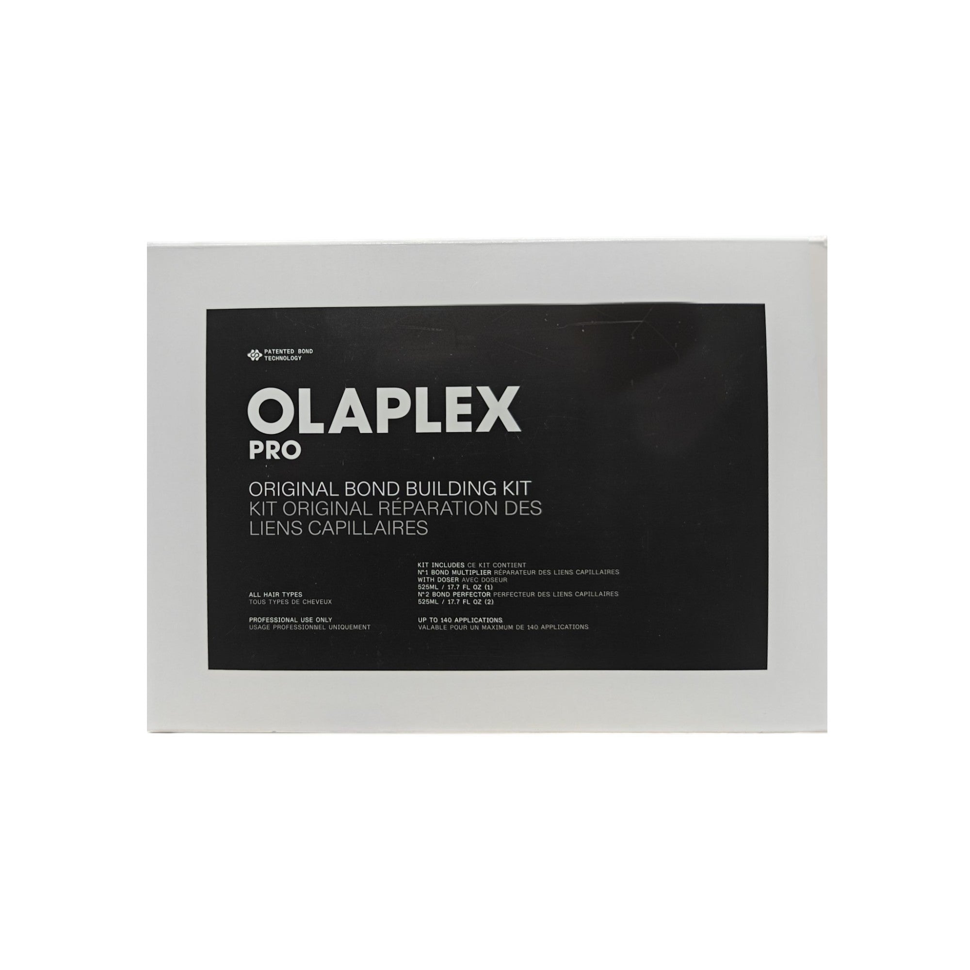 OLAPLEX PRO EXCLUSIVE ORIGINAL BOND BUILDING KIT Zestaw profesjonalny do pielęgnacji włosów N°1 Bond Multiplier 525 ml + N°2 Bond Perfector 2 x 525 ml