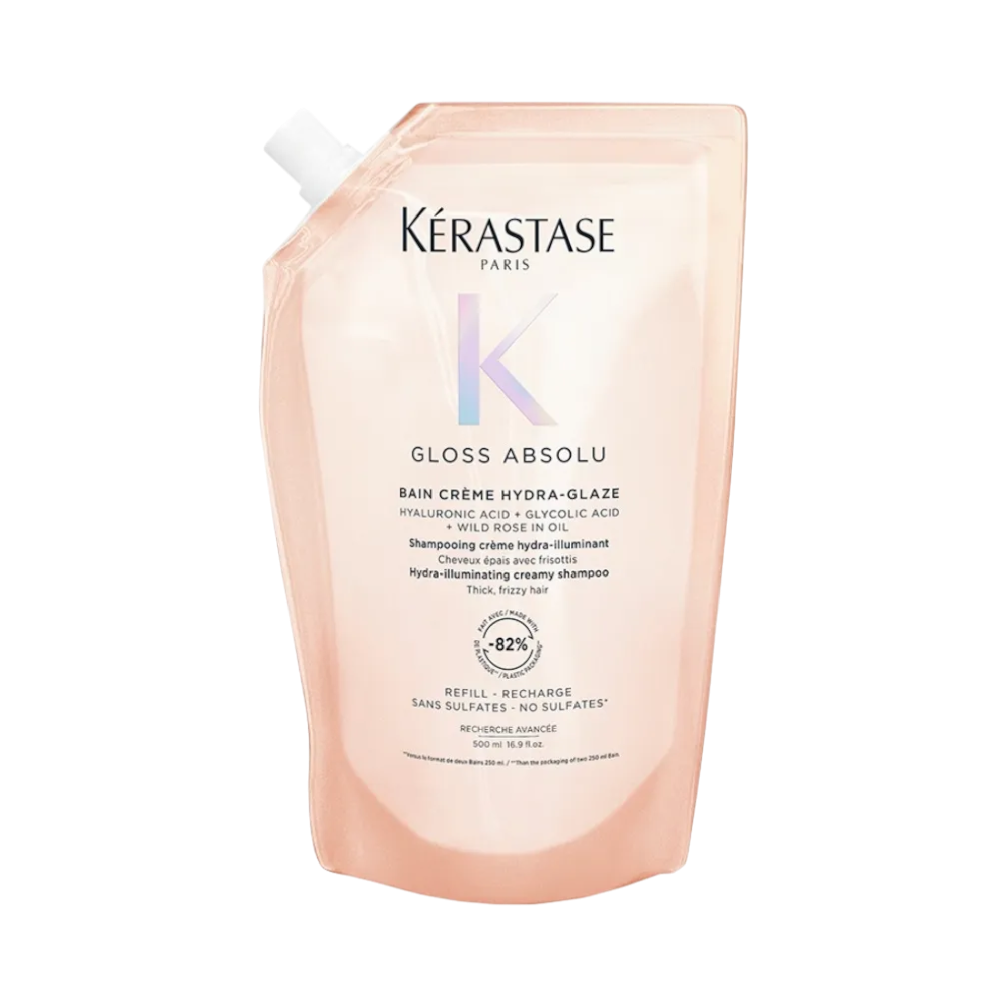 KÉRASTASE GLOSS ABSOLU BAIN HYDRA GLAZE REFILL Shampoo lucidante e lisciante per capelli 500 ml