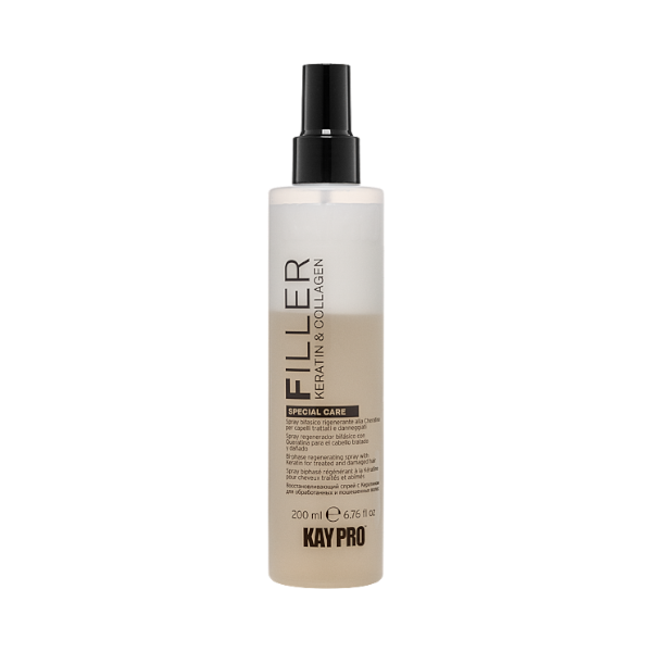 KAYPRO KERATIN & COLLAGEN FILLER Spray ricostruttore bifasico con cheratina e collagene 200 ml