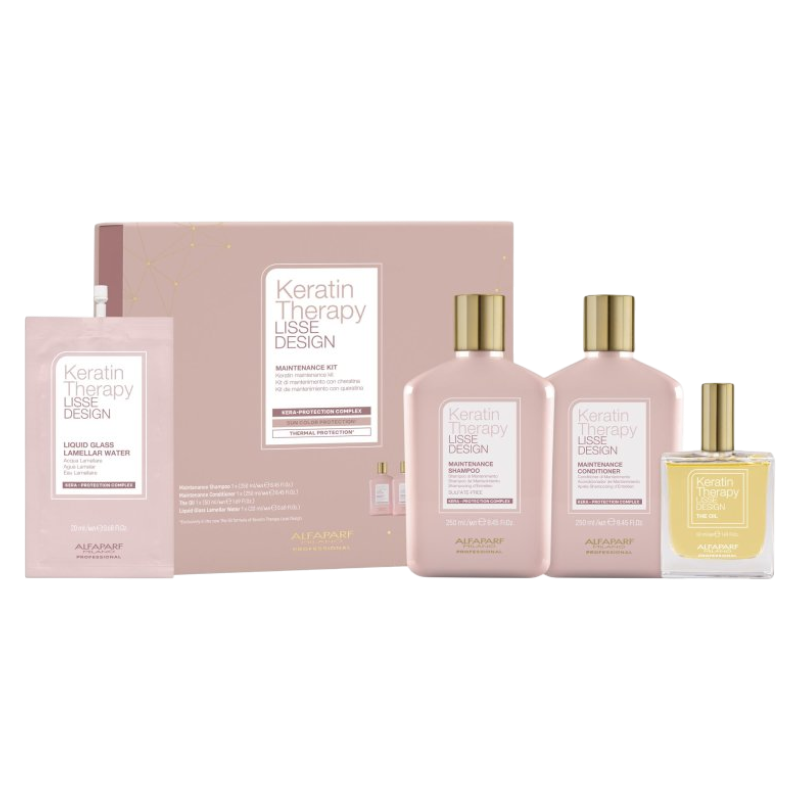 ALFAPARF MILANO LISSE DESIGN MAINTENANCE KIT Set per la cura dei capelli dopo il trattamento alla cheratina