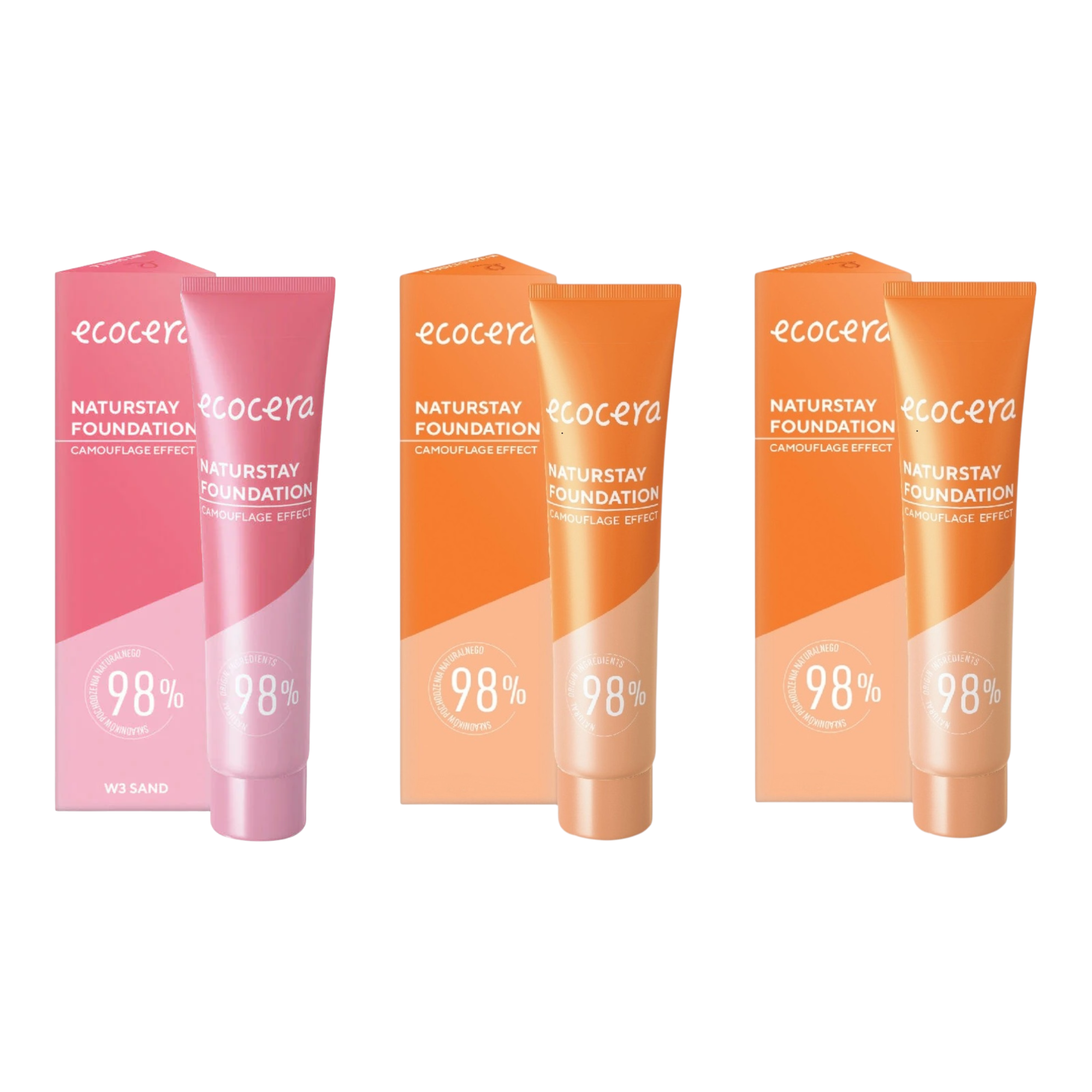 ECOCERA NATURSTAY Naturalne podkłady W3+N2+N4  3x 30 ml