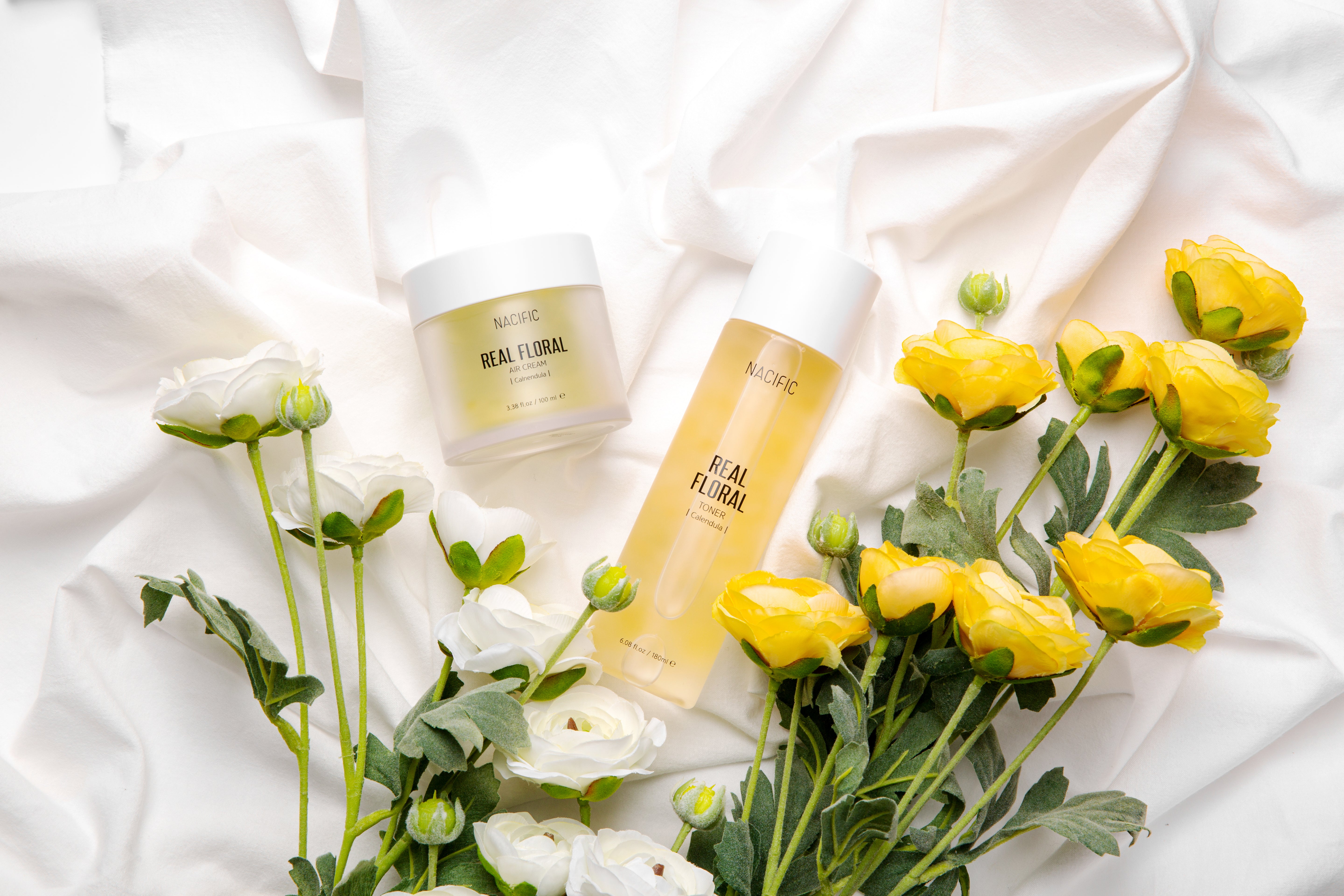 NACIFIC REAL FLORAL CALENDULA AIR CREAM - crema viso leggera con estratto di calendula 100 ml #2