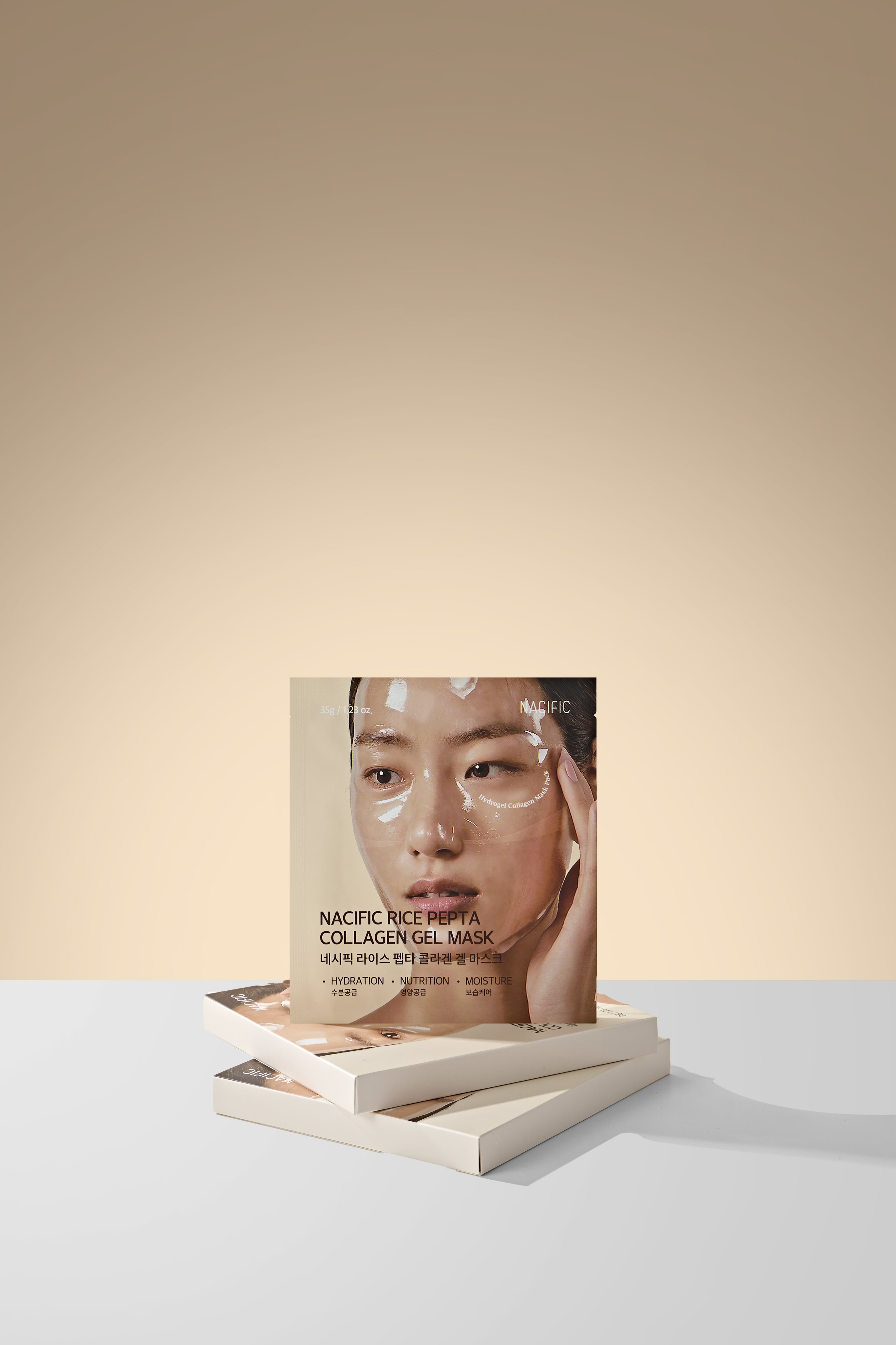 NACIFIC RICE PEPTA Collagen Gel Mask – maschera idrogel al collagene con riso e peptidi 35 g (4 pz.) #4