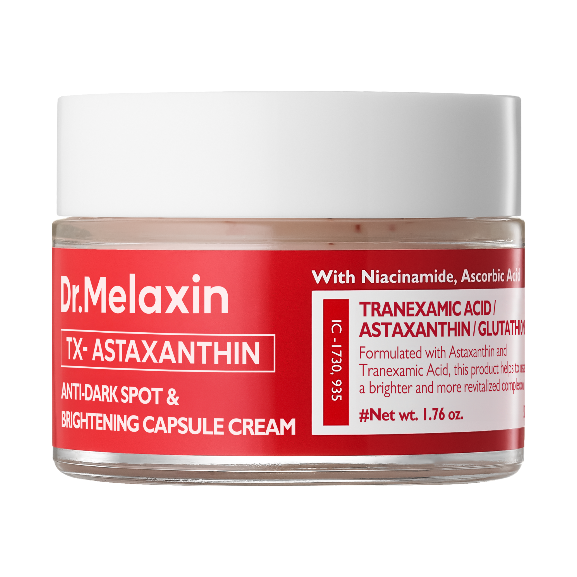DR.MELAXIN TX-ASTAXANTHIN Anti-Dark Spot & Brightening Capsule Cream - Rozjaśniający krem z astaksantyną 50 g
