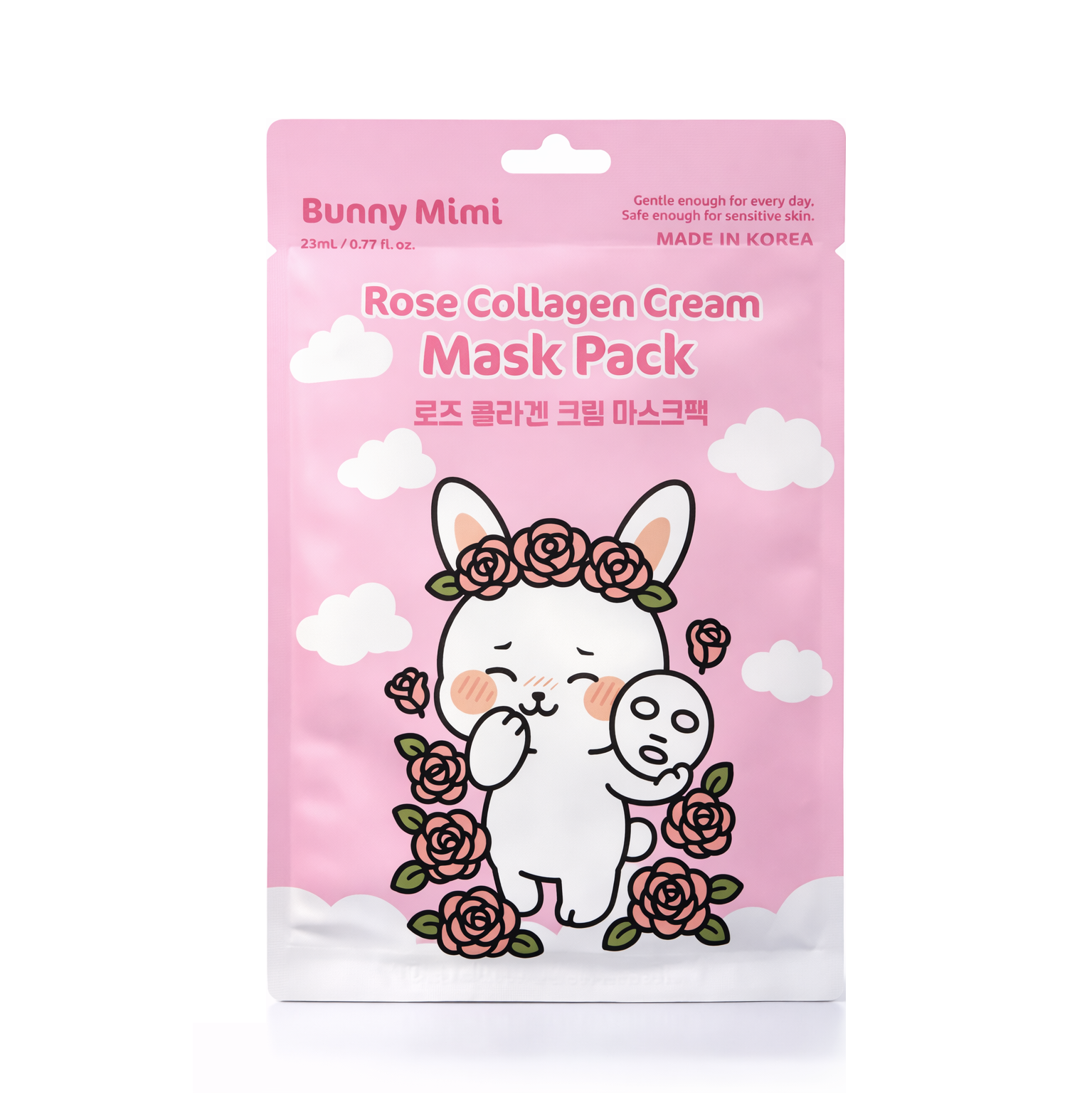 BUNNY MIMI ROSE COLLAGEN CREAM MASK PACK Maschera viso idratante 23 ml