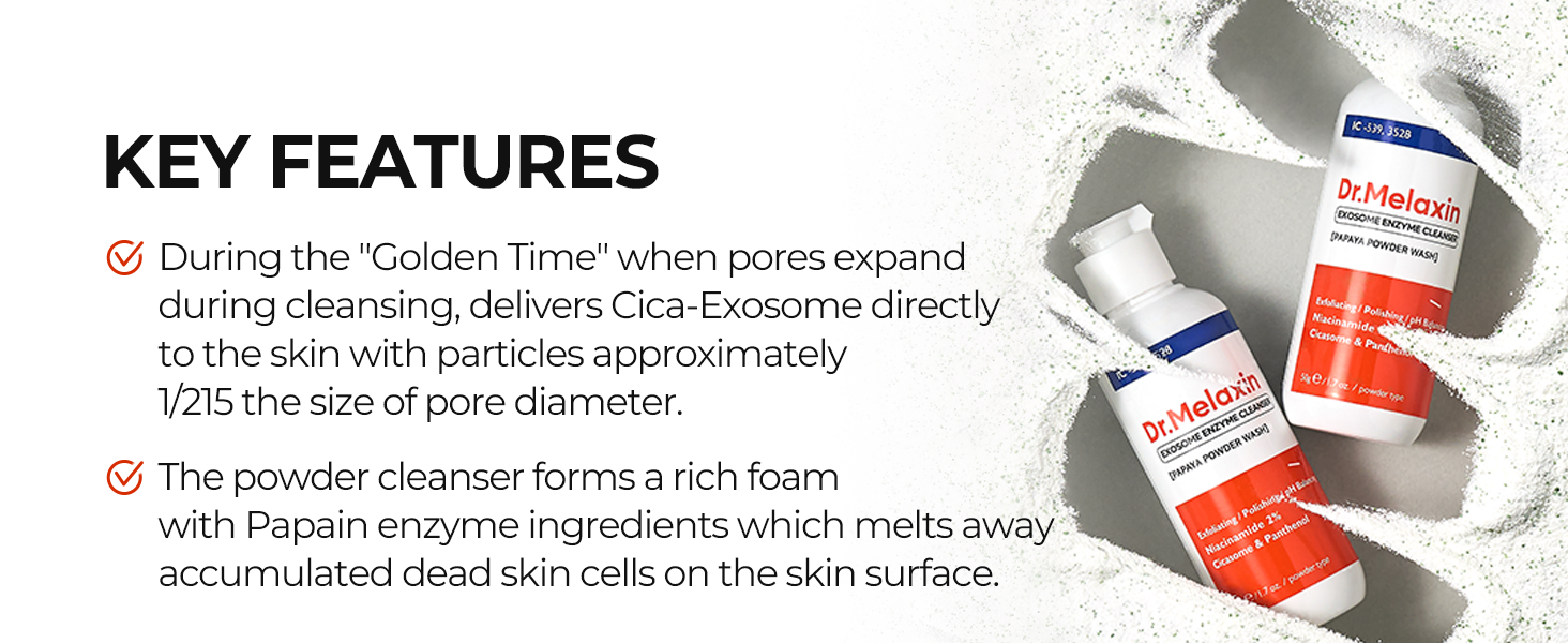 DR.MELAXIN EXOSOME LINE Polvere detergente enzimatica con esosomi 50 g #3