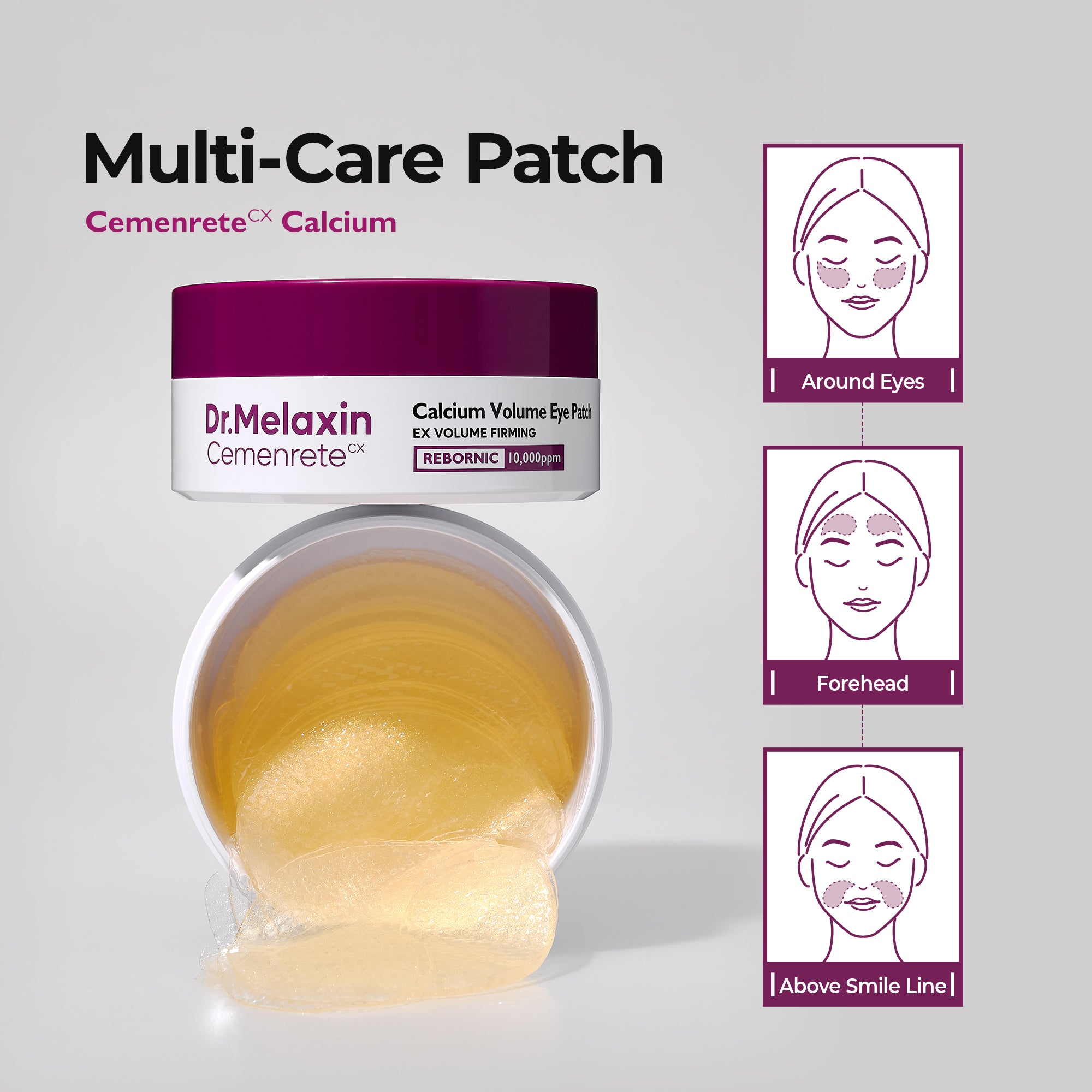 DR.MELAXIN CEMENRETE CEROTTO VOLUMICO AL CALCIO Cerotti rassodanti in idrogel per gli occhi 60 pz. #9