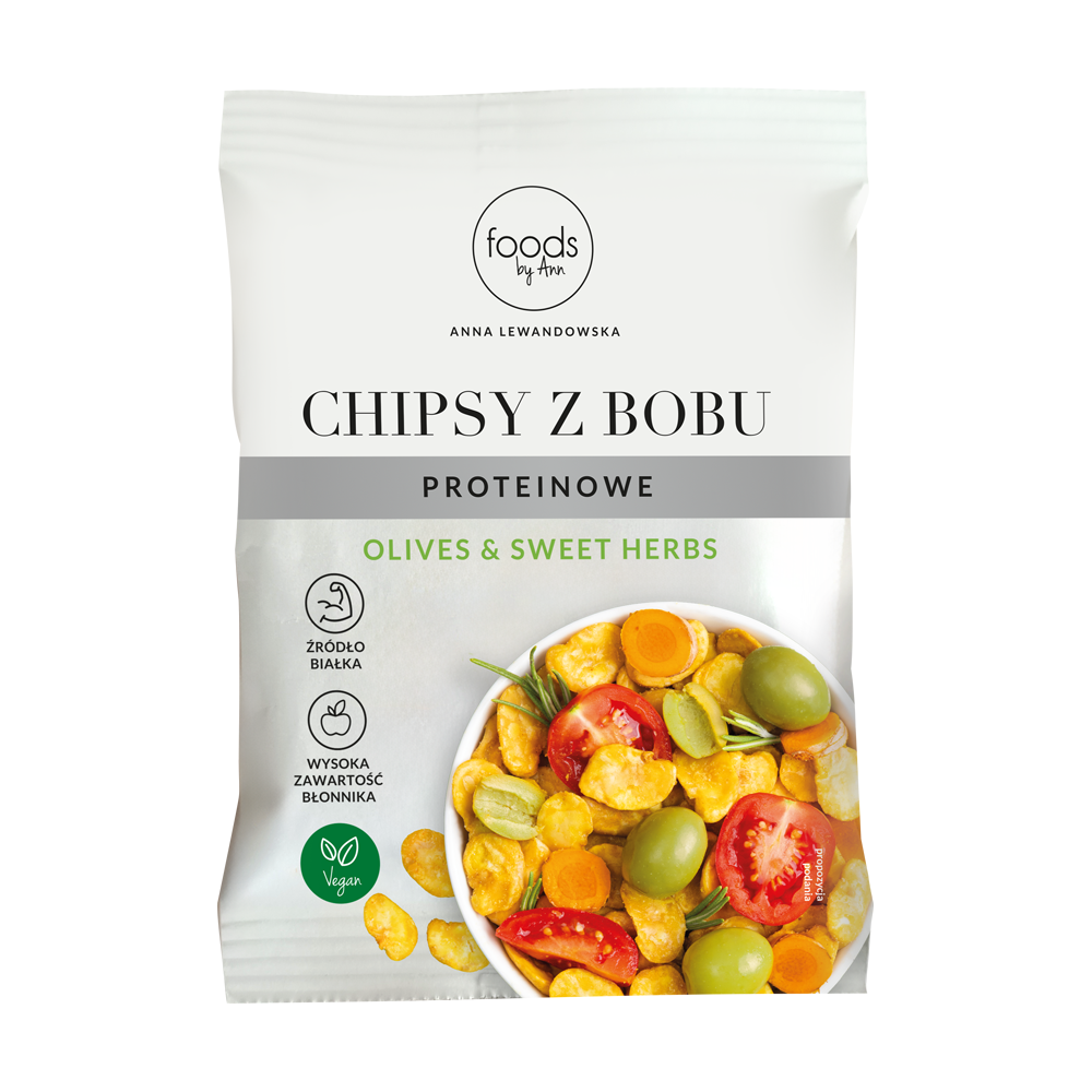 FOODS BY ANN Chips di fave, olio d'oliva ed erbe aromatiche 60 g