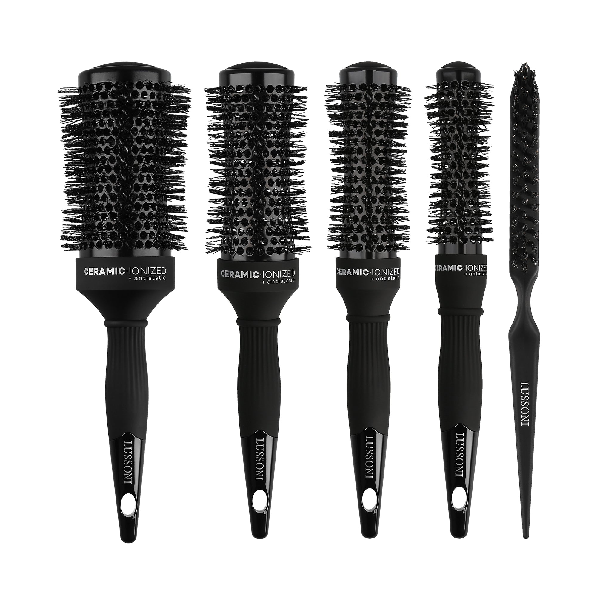 LUSSONI Set di 5 spazzole per capelli