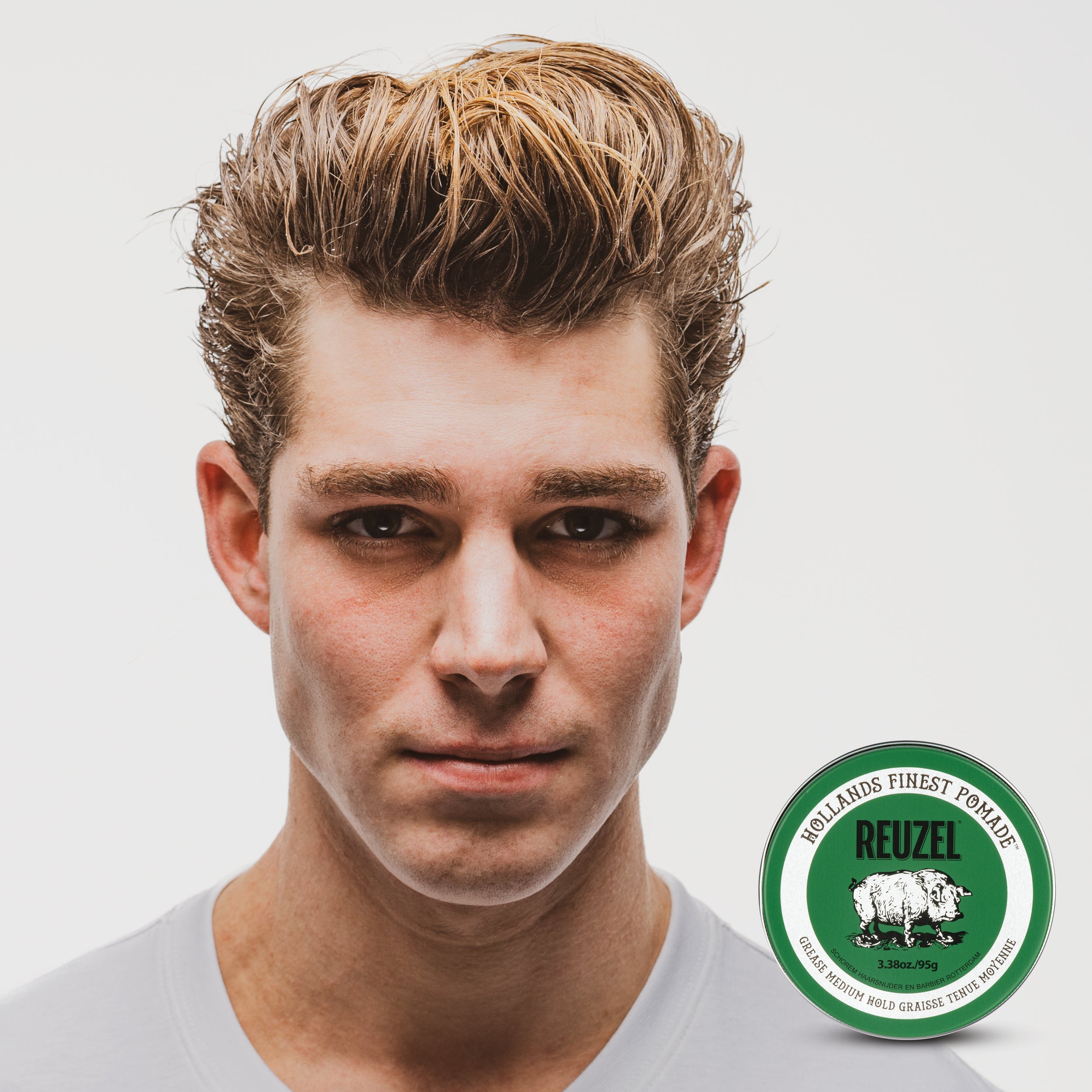 REUZEL GREEN POMADE GREASE TENUTA MEDIA Pomata cerosa per capelli a tenuta media 95 g #2