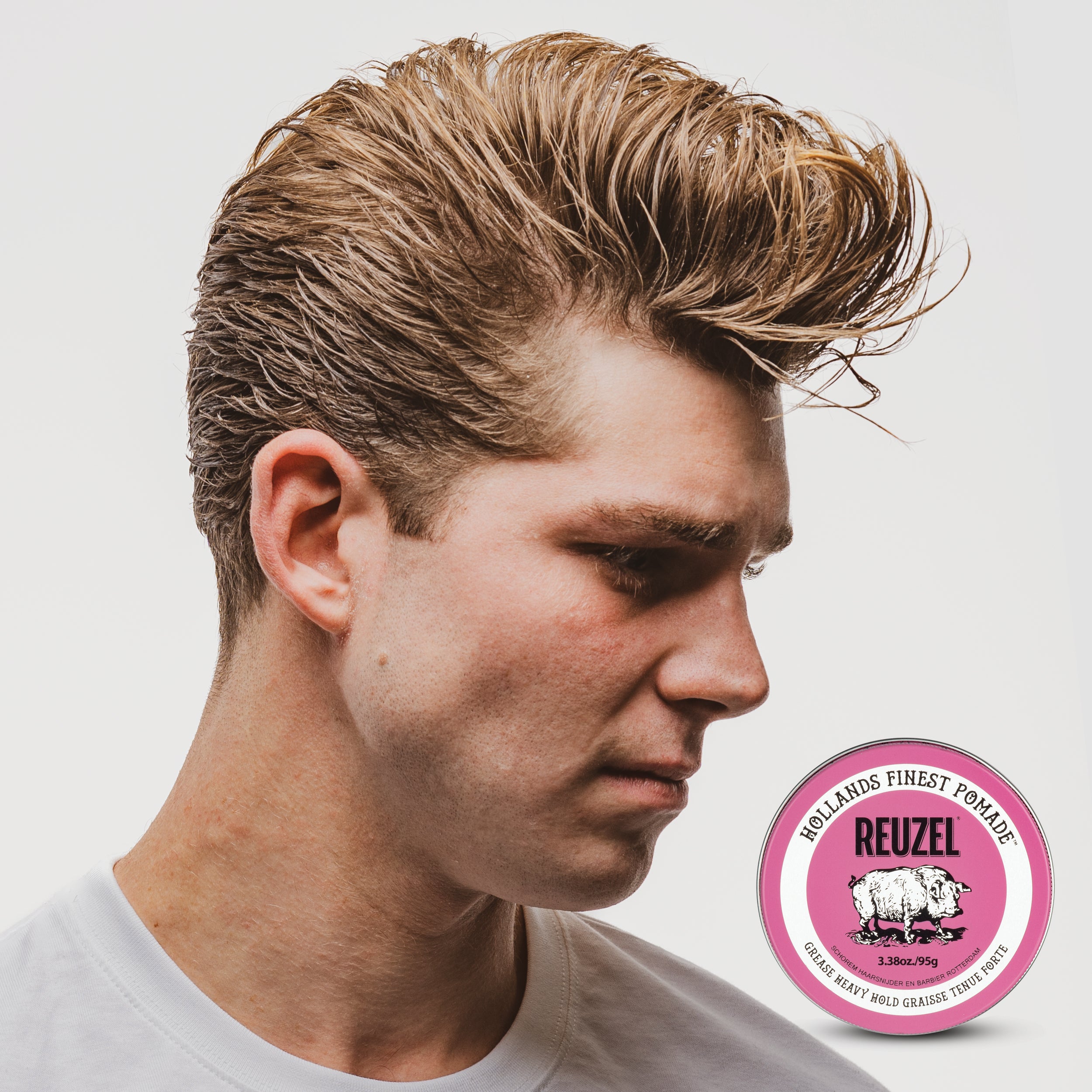 REUZEL PINK HEAVY GREASE HEAVY HOLD Cera per capelli con tenuta forte 95 g #3