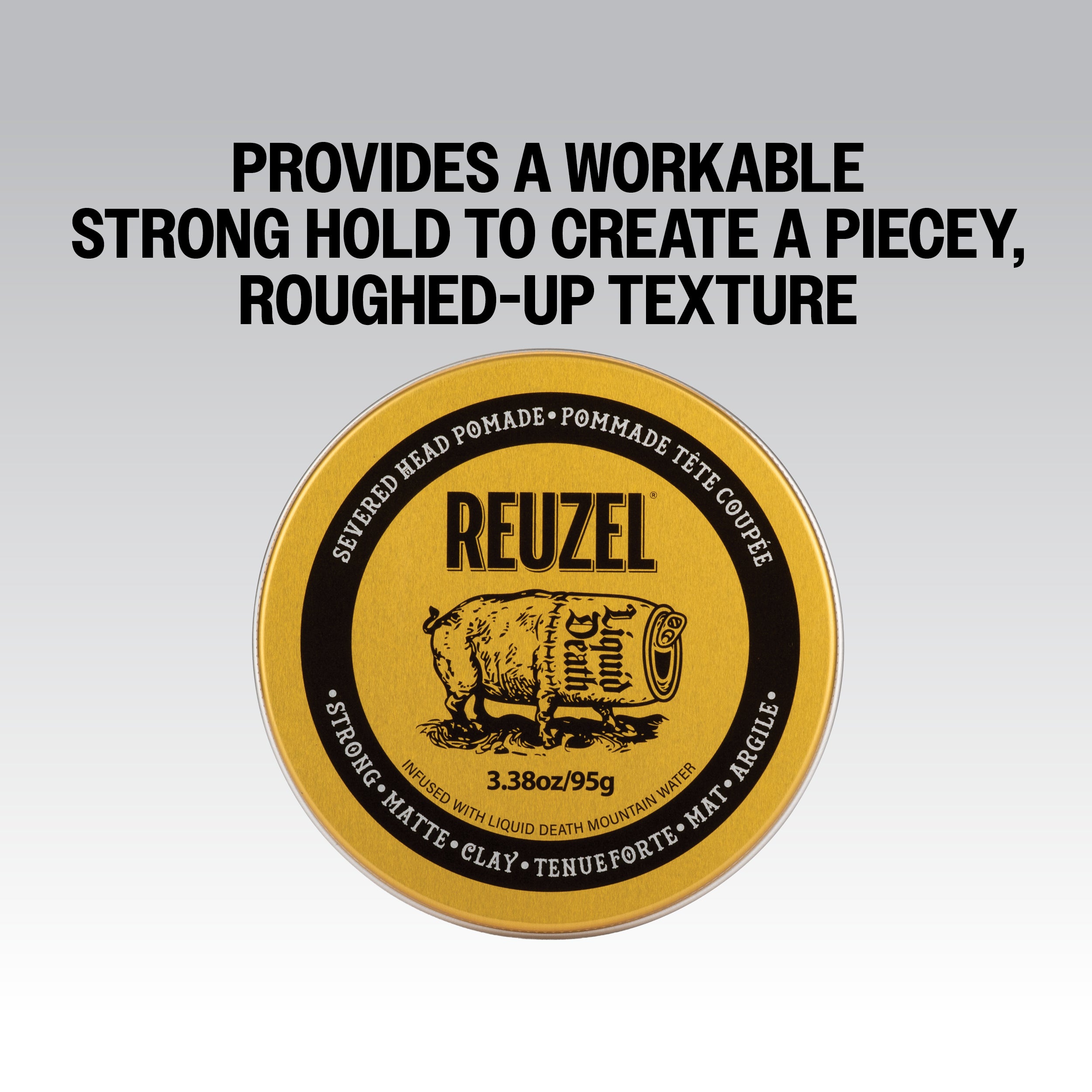 REUZEL X LIQUID DEATH SEVERD HEAD Argilla opaca per capelli 95,8 g #4