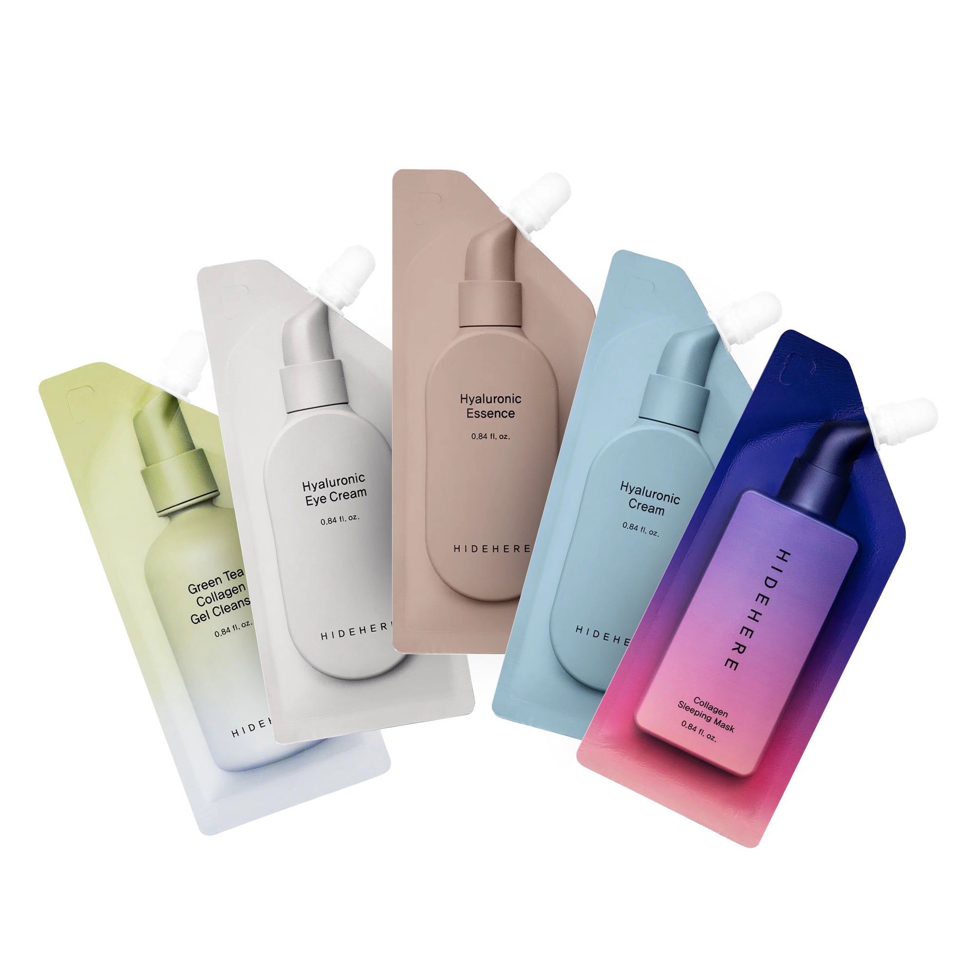 HIDEHERE DAY ROUTINE SET BLU Set di cura della pelle coreana in cinque fasi