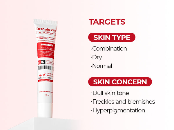 DR.MELAXIN Astaxantina Anti-Freckles & Whitening Capsule Sunscreen SPF50+ / PA+++ - Crema tonificante con filtro per discromie 50 ml #8