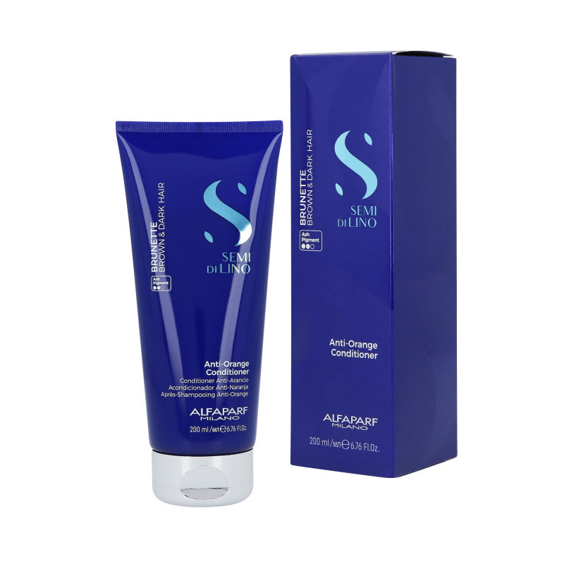 ALFAPARF SEMI DI LINO BRUNETTE Balsamo blu per capelli castani 200ml