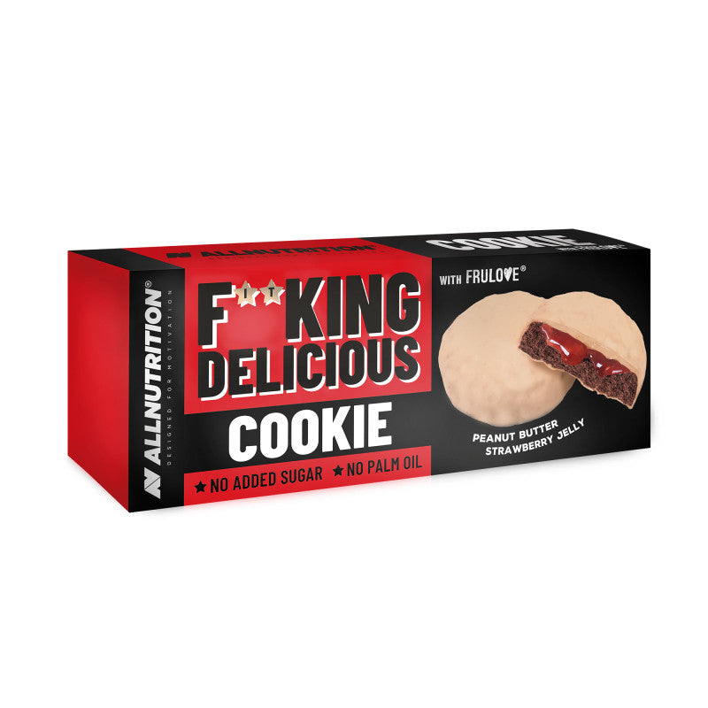 ALLNUTRITION FITKING DELICIOUS Ciasteczka – peanut butter & strawberry jelly 128 g