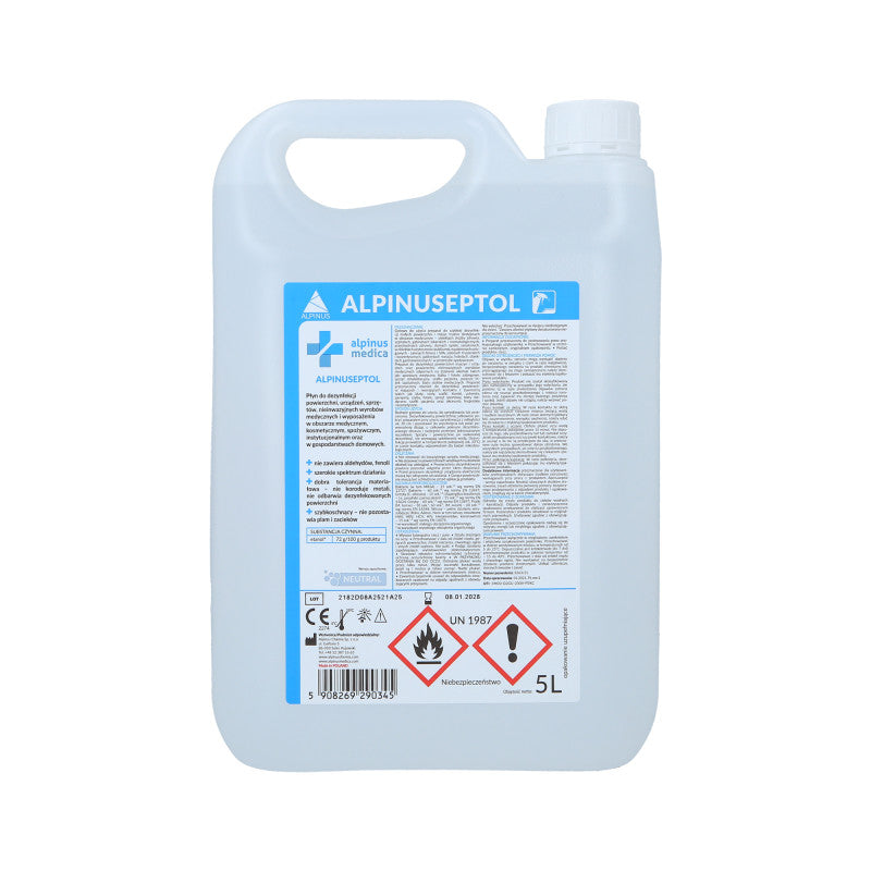 ALPINUS MEDICA ALPINUSEPTOL NEUTRAL Liquido per la disinfezione di superfici e attrezzature di centri estetici e medici 5000ml