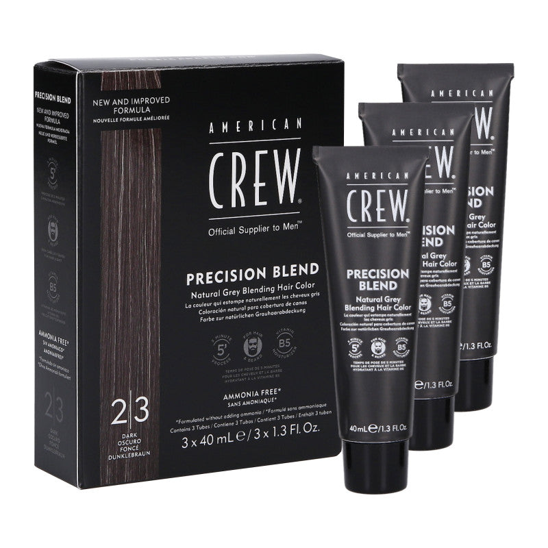 AMERICAN CREW Precision Blend Dark Colorazione per uomo (2-3) 3X40ML