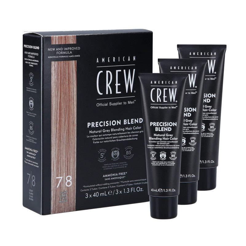 AMERICAN CREW Precision Blend Light Colorazione per uomo (7-8) 3X40ML