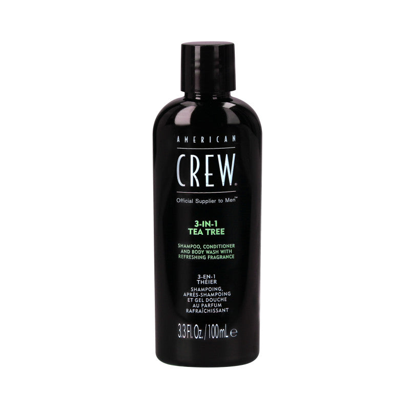 AMERICAN CREW Tea Tree Shampoo per capelli, balsamo e bagnoschiuma 3 in 1 100 ml