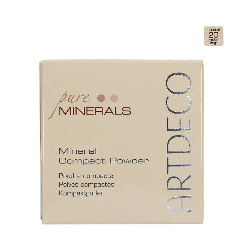 ARTDECO MINERAL COMAPCT Pure Minerals Fondotinta in polvere – 20 Medium Beige 9g