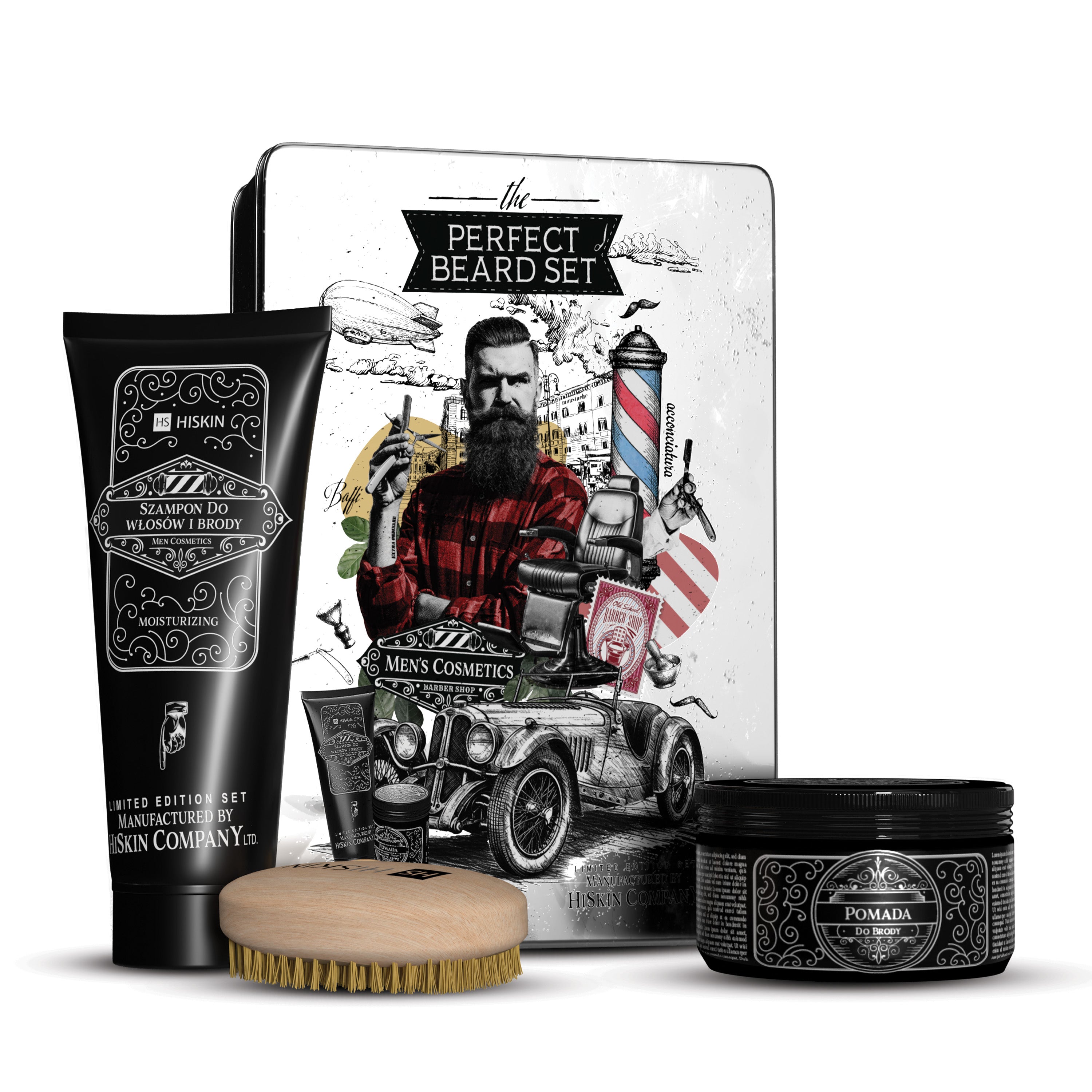 HISKIN PERFECT BEARD SET CAN Set regalo di cosmetici natalizi per uomo
