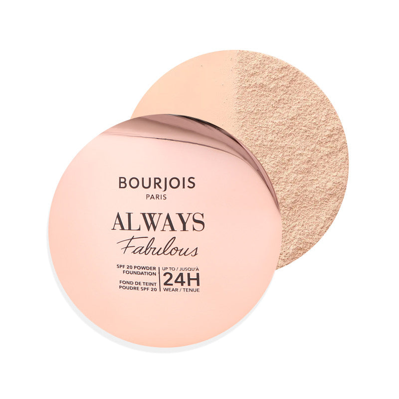 BOURJOIS ALWAYS FABULOUS Fondotinta in polvere a lunga tenuta SPF20 100 Rose Ivory 7 g