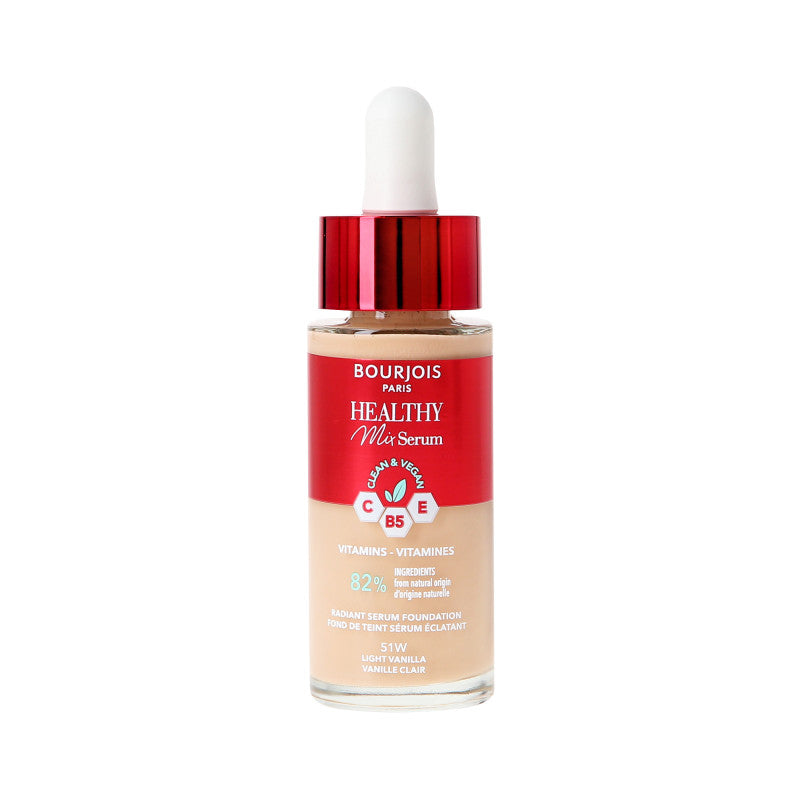 BOURJOIS HEALTHY MIX SERUM Fondotinta - siero con vitamine 51 Light Vanilla 30 ml