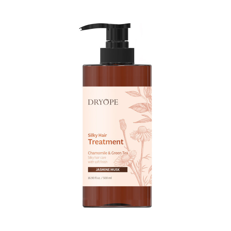 DRYOPE SILKY HAIR TREATMENT Maschera nutriente per capelli secchi e danneggiati al profumo di muschio e gelsomino 500 ml