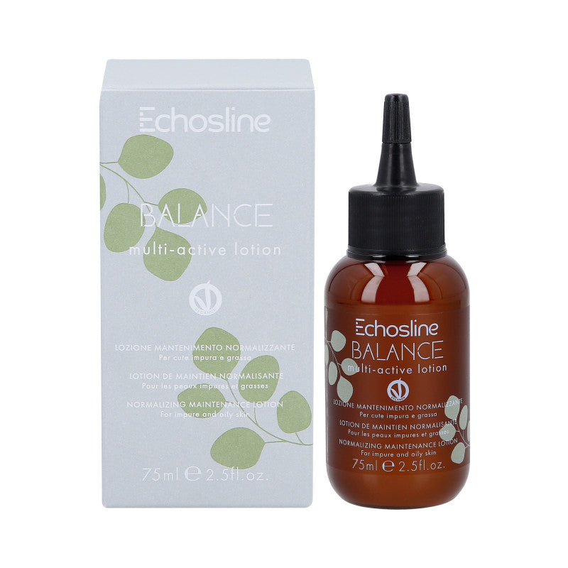 ECHOSLINE BALANCE MULTI-ACTIVE Lozione normalizzante cuoio capelluto vegana 75ml