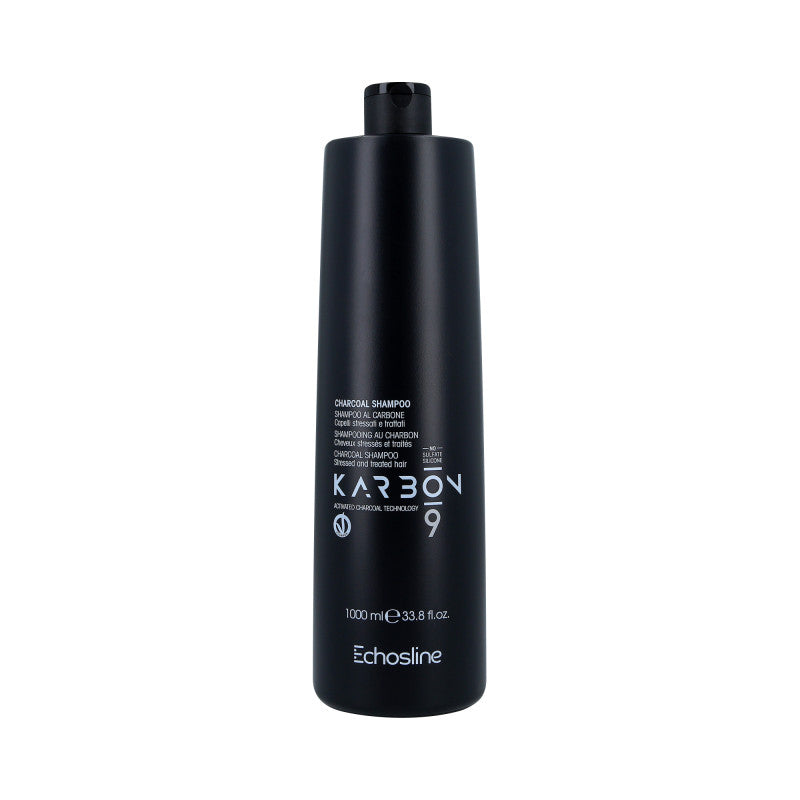 ECHOSLINE KARBON 9 CHARCOAL VEGAN ORGANIC Shampoo rigenerante vegano per capelli danneggiati 1000ml