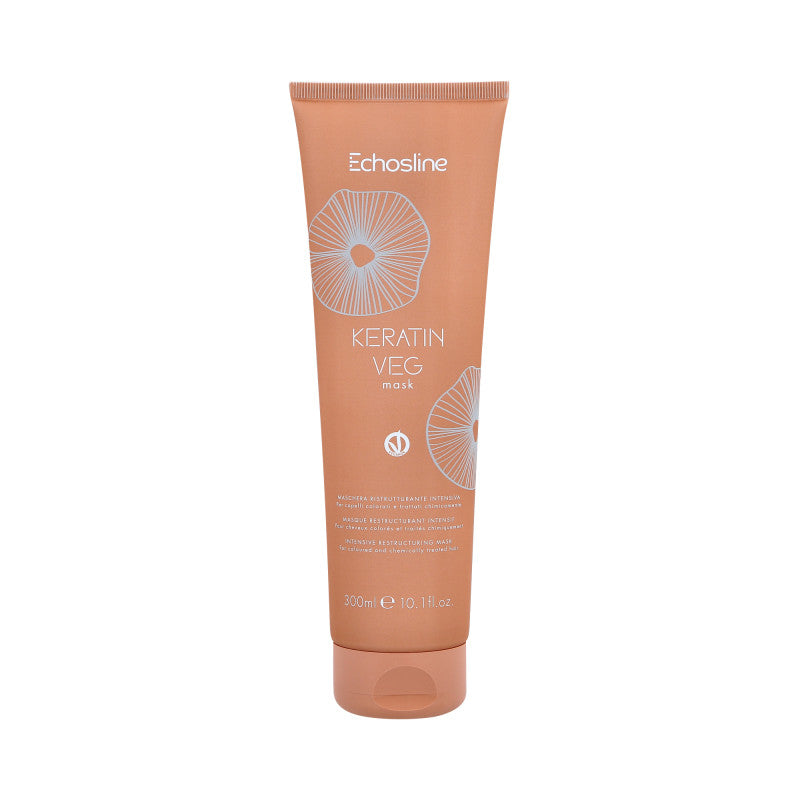 ECHOSLINE KERATIN VEG MASK Maschera capelli ristrutturante vegana con cheratina 300ml