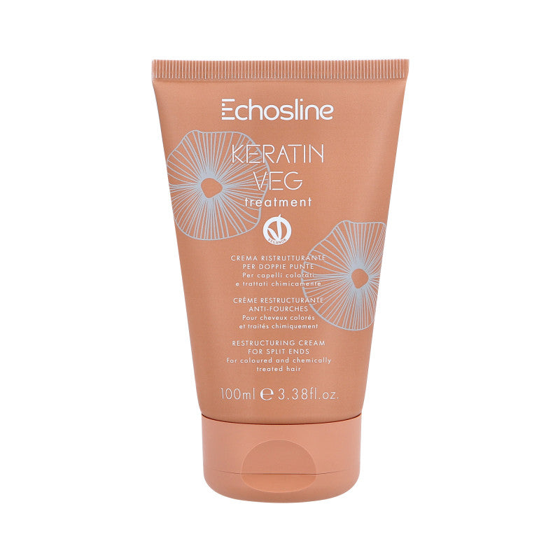 ECHOSLINE KERATIN VEG TREATMENT Crema vegana lisciante per capelli con cheratina 100ml