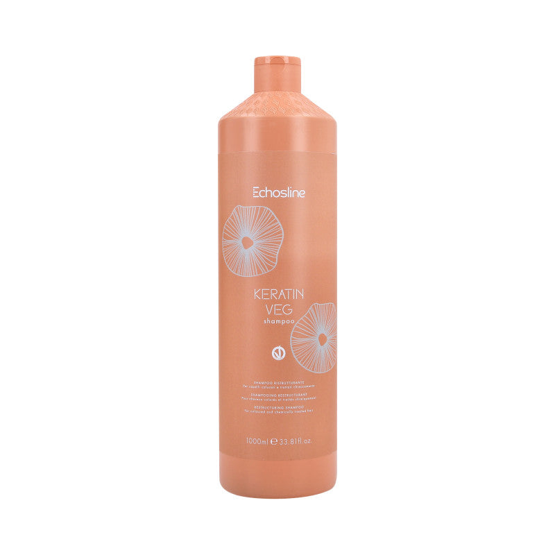 ECHOSLINE KERATIN VEG Shampoo ricostruttivo vegano con cheratina 1000ml