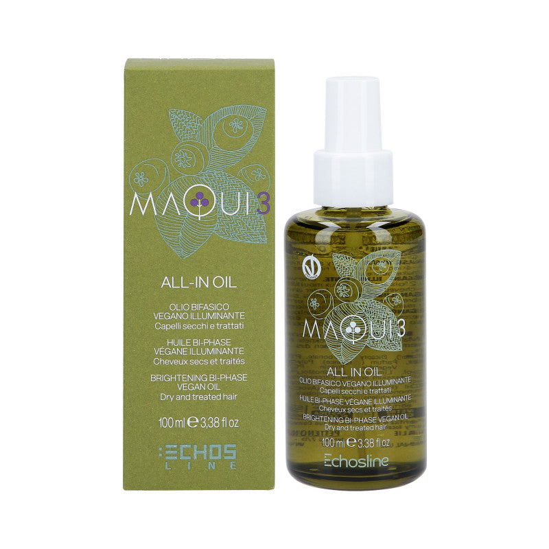 ECHOSLINE MAQUI 3 Olio vegano per capelli secchi con lucentezza 100 ml
