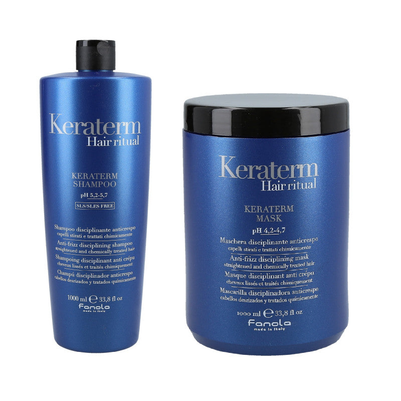 FANOLA KERATERM Set alla cheratina Shampoo 1000ml + Maschera 1000ml