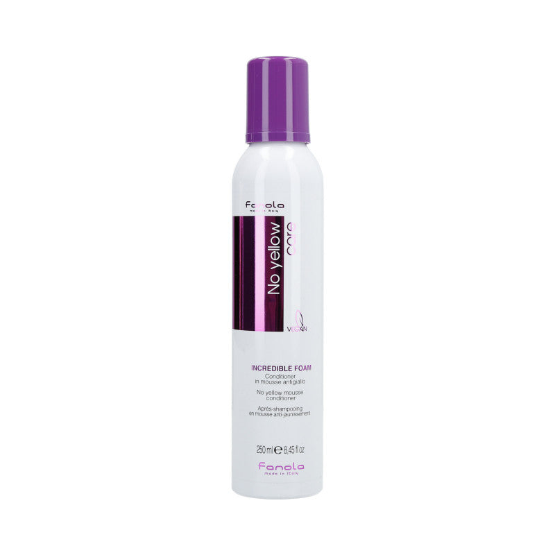 FANOLA NO YELLOW Incredible Foam Conditioner in mousse per capelli biondi 250ml