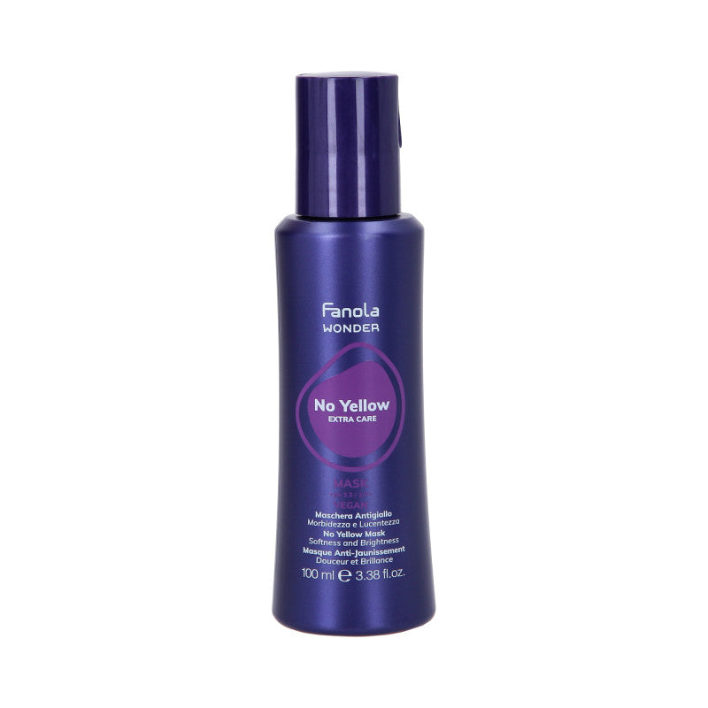 FANOLA WONDER NO YELLOW EXTRA CARE Maschera neutralizzante vegana per capelli biondi 100ml