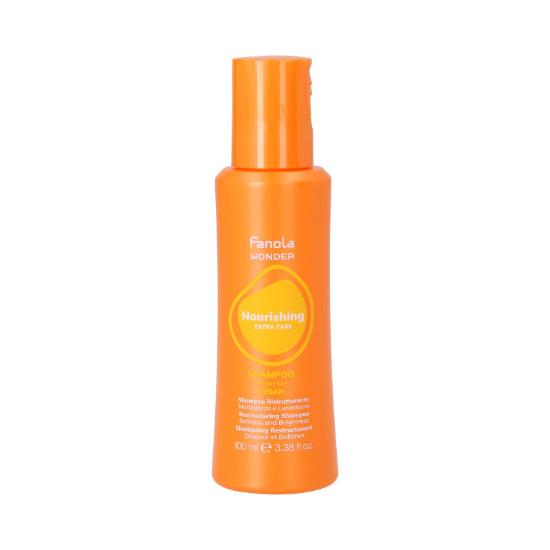 FANOLA WONDER NOURISHING EXTRA CARE Shampoo vegano ristrutturante per capelli secchi e danneggiati 100ml