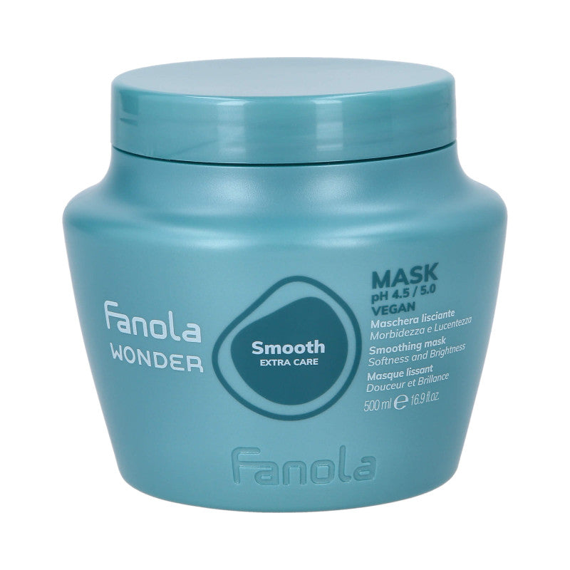 FANOLA WONDER SMOOTH EXTRA CARE Maschera lisciante vegana per capelli crespi 500ml