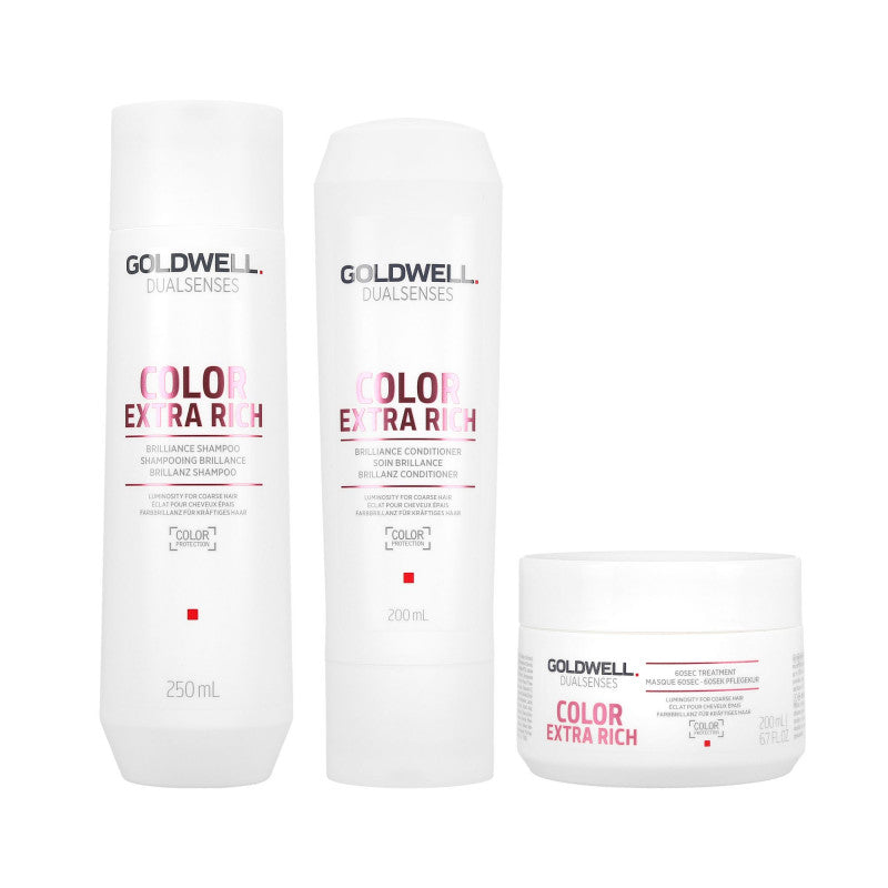 GOLDWELL DUALSENSES COLOR EXTRA RICH Shampoo 250 ml + Conditioner 200 ml + Trattamento 200 ml 