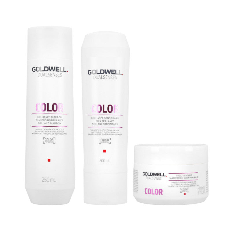 GOLDWELL DUALSENSES COLOR Shampoo 250 ml + Conditioner 200 ml + Trattamento 200 ml 