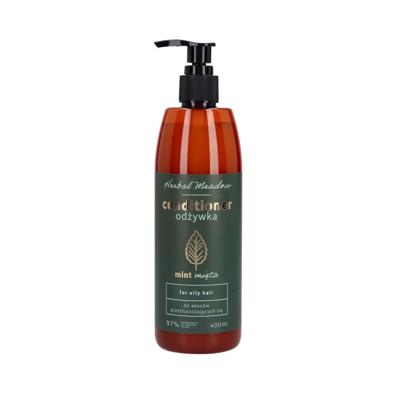HERBAL MEADOW Balsamo per capelli grassi con estratto di menta 400ml