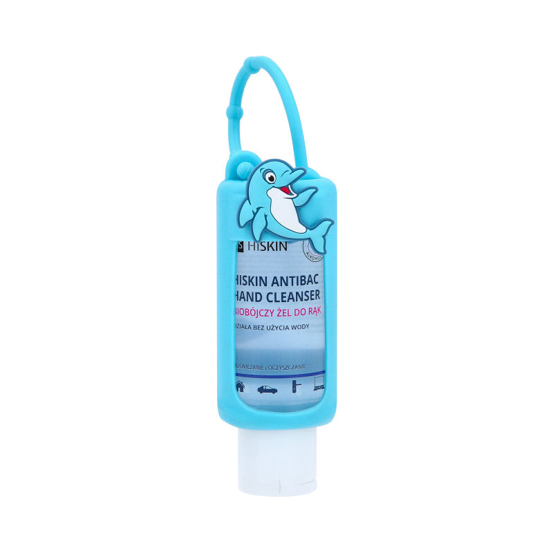 HISKIN ANTIBAC Gel mani biocida al profumo di bosco in astuccio, Delfino 75ml