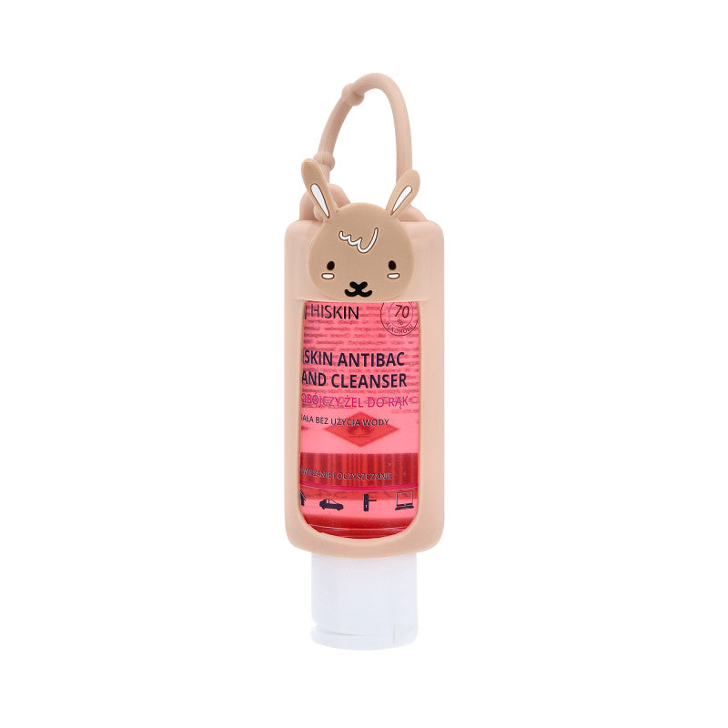 HISKIN ANTIBAC Gel mani biocida al profumo di lampone in astuccio, Coniglio 75ml