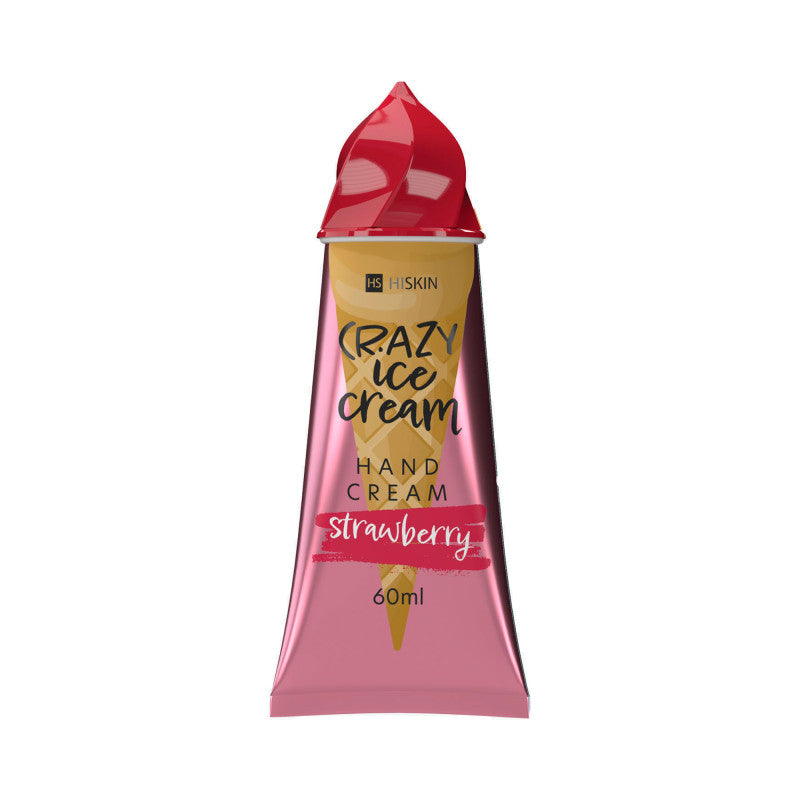 HISKIN CRAZY ICE CREAM Crema mani al dolce profumo di fragola 60 ml