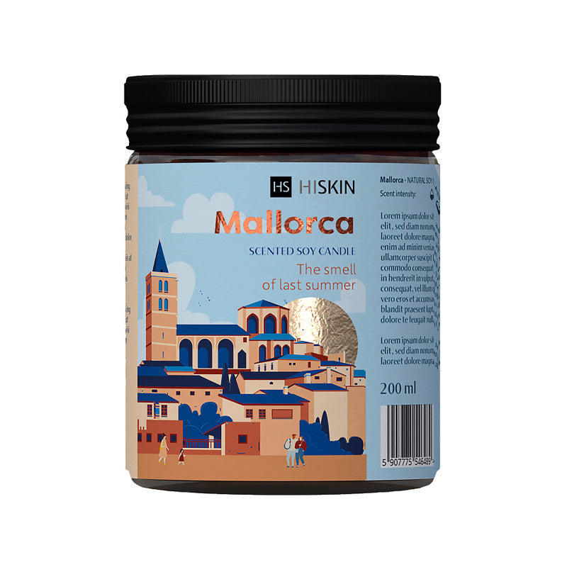 HISKIN HOME BON VOYAGE Candela di soia Mallorca 200 ml